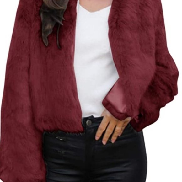 Gamisote Jackets & Blazers - GAMISOTE Women's Faux Fur Jacket